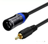 RCA Male to  XLR Male Cable Adapter, 5FT Unbalanced L/R RCA to XLR Phono Plug Cable, Left and Right Tape Out Cord, for Mixer, Studio Monitor, Stereo HiFi Subwoofer Speaker