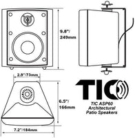 BPS5 - 5" Indoor/Outdoor Bluetooth Patio Speakers (pair)-Refurbished