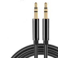 A1T1FT10  3.5mm Stereo Audio Cable Extension Male to Male Nylon Braided 5ft/1.5m Zerist Tangle-Free AUX Cable for Headphones, iPods, iPhones, iPads, Home/Car Stereos and More