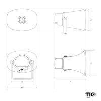 BA18 15W Indoor /Outdoor Horn PA Speaker with 70v Switch(Single)