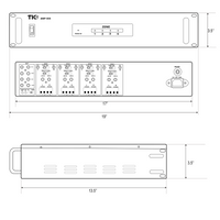 AMP555 4-Zone 8-Channel Non-Fan Low-Noise Multiroom Audio Digital Amplifier(2U)