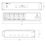 AMP555 4-Zone 8-Channel Non-Fan Low-Noise Multiroom Audio Digital Amplifier(2U)