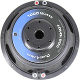 TIC 10 inch High Performance USQ Car Subwoofer Driver 4Ω Dual Voice Coil 1000 Watts Max Power