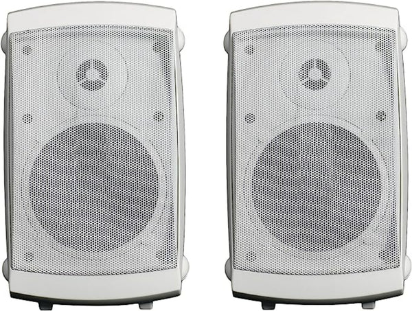 AES0107- Weatherproof Experience Patio Speakers 100W, 6.5" 2-Way Woofer Speaker and 1" Aluminum Dome Tweeter