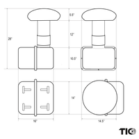 TFS22 8"Inground Mushroom Professional Waterproof Subwoofer