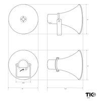 BA16 50W Indoor /Outdoor Horn PA Speaker with 70v Switch(Single)