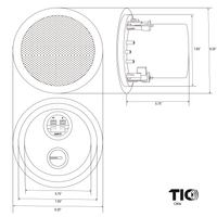 C8O4 6.5"In-Ceiling/In-Wall Enclosed Speakers with 8ohm& 70v Switch(Single)