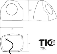 TFS0 -  5.5" Outdoor Weather-Resistant Rock Speakers (Pair)